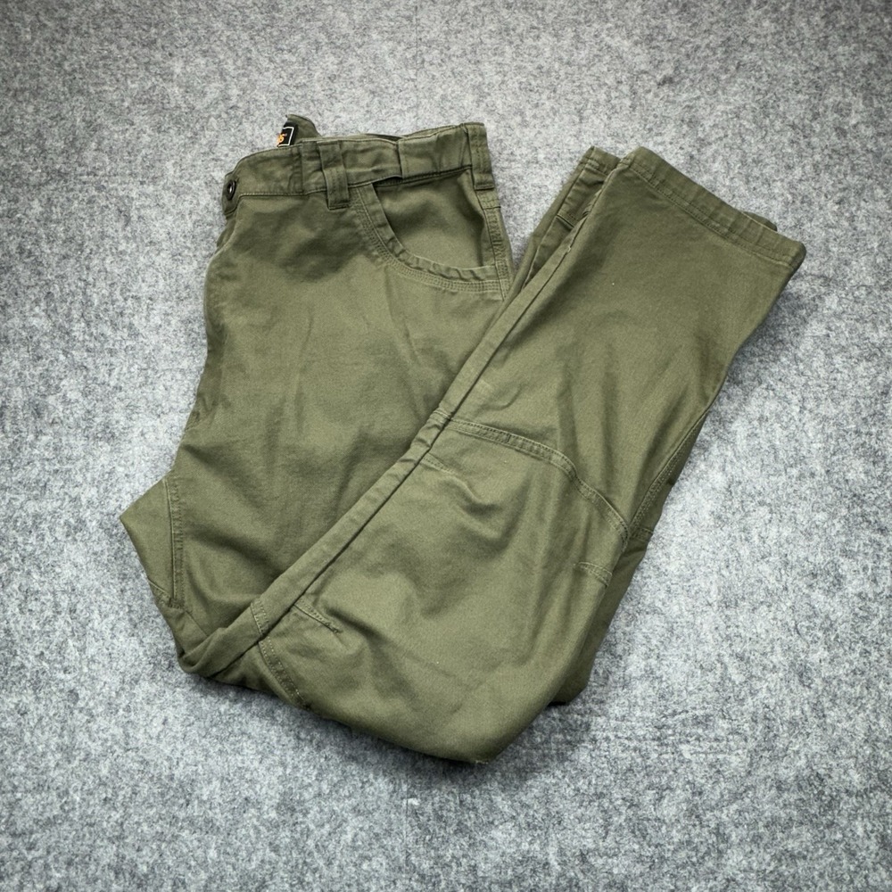 Walls Ditchdigger Pants Men's 42x32 Green Twill Double Knee Workwear All Season